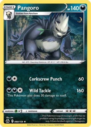 Crown Zenith 080/159 Pangoro - Reverse Holofoil - Rare
