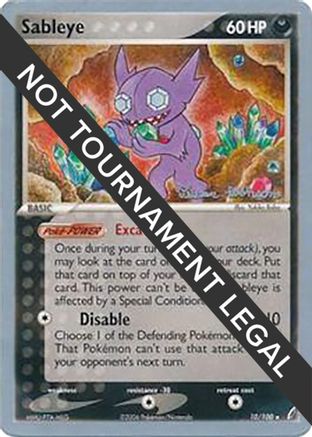 World Championship Decks 010 Sableye - 2008 (Tristan Robinson) - Rare
