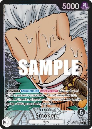 Paramount War OP02-093 Smoker (093) (Alternate Art) (OP02-093) - Foil - Leader