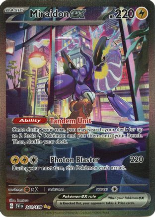 SV01 Scarlet & Violet Base Set 244/198 Miraidon ex - Holofoil - Special Illustration Rare