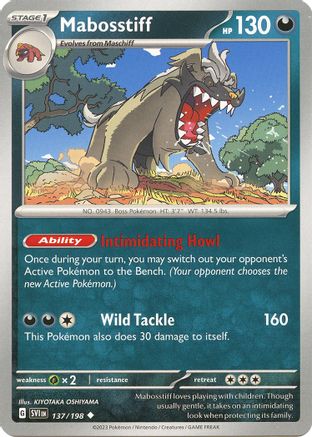 SV01 Scarlet & Violet Base Set 137/198 Mabosstiff - Uncommon