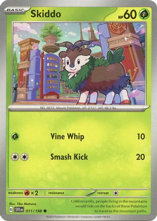 SV01 Scarlet & Violet Base Set 011/198 Skiddo - Reverse Holofoil - Common