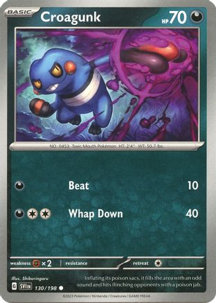 SV01 Scarlet & Violet Base Set 130/198 Croagunk - Common