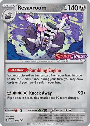 SV Scarlet & Violet Promo Cards 008 Revavroom - Holofoil - Promo
