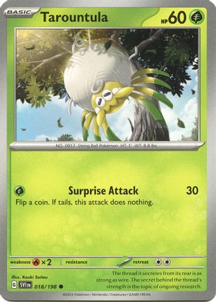 SV01 Scarlet & Violet Base Set 018/198 Tarountula - Common