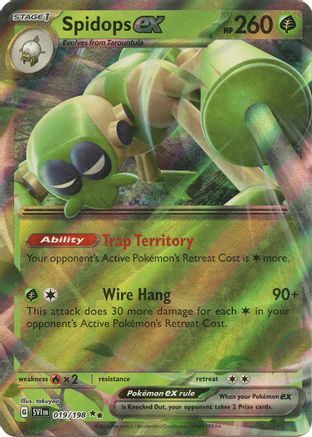 SV01 Scarlet & Violet Base Set 019/198 Spidops ex - Holofoil - Double Rare