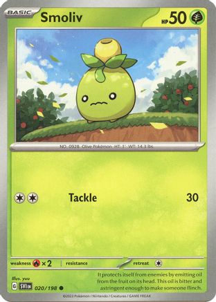 SV01 Scarlet & Violet Base Set 020/198 Smoliv - Common
