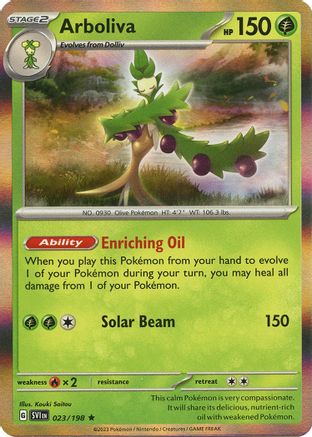 SV01 Scarlet & Violet Base Set 023/198 Arboliva - Reverse Holofoil - Rare