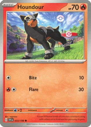 SV01 Scarlet & Violet Base Set 033/198 Houndour - Common