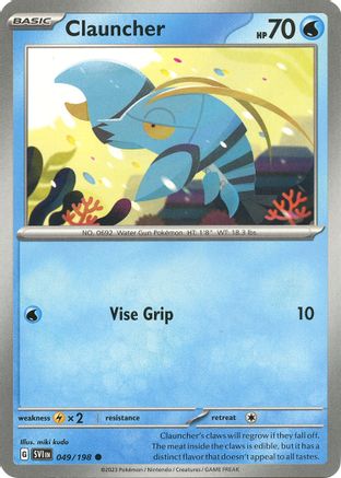 SV01 Scarlet & Violet Base Set 049/198 Clauncher - Reverse Holofoil - Common