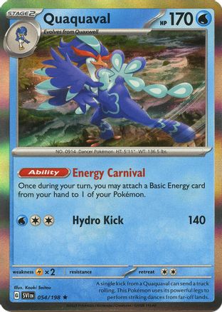 SV01 Scarlet & Violet Base Set 054/198 Quaquaval - Holofoil - Rare
