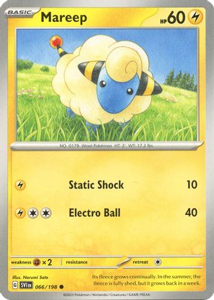 SV01 Scarlet & Violet Base Set 066/198 Mareep - Reverse Holofoil - Common