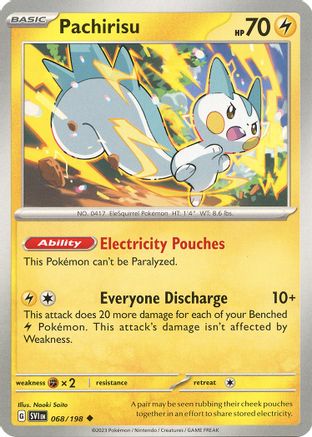 SV01 Scarlet & Violet Base Set 068/198 Pachirisu - Uncommon