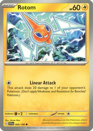 SV01 Scarlet & Violet Base Set 069/198 Rotom - Reverse Holofoil - Common