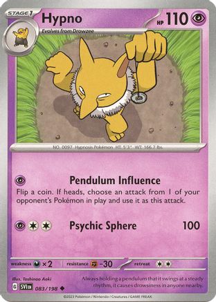SV01 Scarlet & Violet Base Set 083/198 Hypno - Uncommon