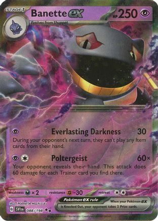 SV01 Scarlet & Violet Base Set 088/198 Banette ex - Holofoil - Double Rare