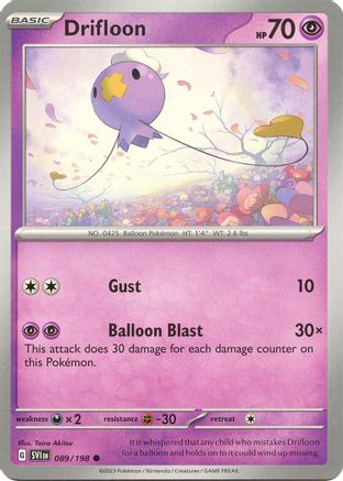 SV01 Scarlet & Violet Base Set 089/198 Drifloon - Common