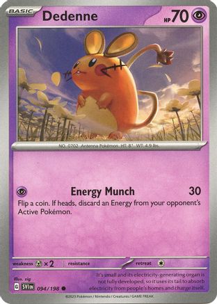 SV01 Scarlet & Violet Base Set 094/198 Dedenne - Reverse Holofoil - Common