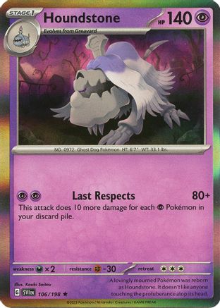 SV01 Scarlet & Violet Base Set 106/198 Houndstone - Holofoil - Rare