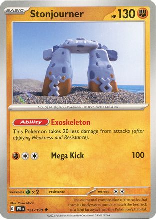 SV01 Scarlet & Violet Base Set 121/198 Stonjourner - Reverse Holofoil - Uncommon