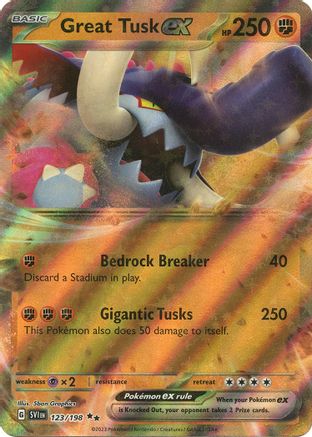 SV01 Scarlet & Violet Base Set 123/198 Great Tusk ex - Holofoil - Double Rare