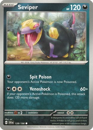 SV01 Scarlet & Violet Base Set 128/198 Seviper - Reverse Holofoil - Common