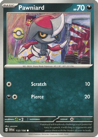 SV01 Scarlet & Violet Base Set 132/198 Pawniard - Reverse Holofoil - Common