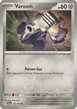 SV01 Scarlet & Violet Base Set 140/198 Varoom - Reverse Holofoil - Common