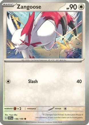 SV01 Scarlet & Violet Base Set 146/198 Zangoose - Reverse Holofoil - Common