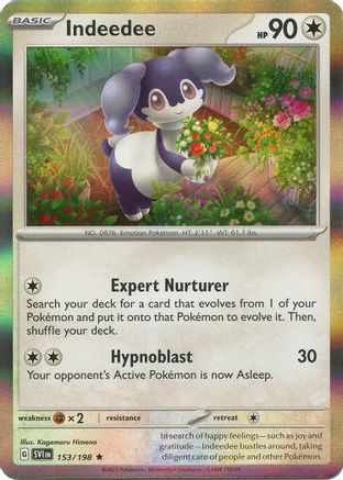 SV01 Scarlet & Violet Base Set 153/198 Indeedee - Holofoil - Rare