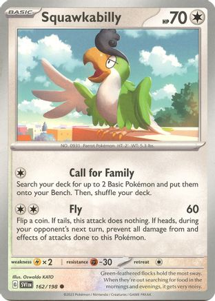 SV01 Scarlet & Violet Base Set 162/198 Squawkabilly - Common