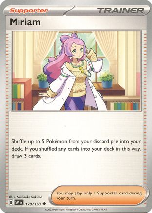 SV01 Scarlet & Violet Base Set 179/198 Miriam - Reverse Holofoil - Uncommon