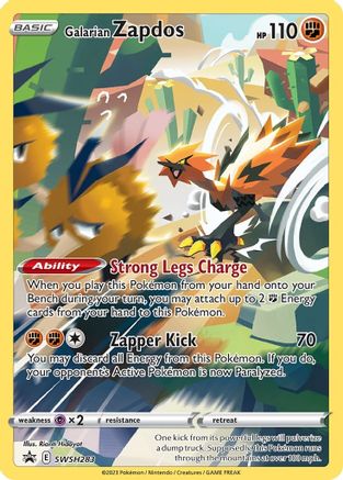 SWSH Sword & Shield Promo Cards SWSH283 Galarian Zapdos - Holofoil - Promo