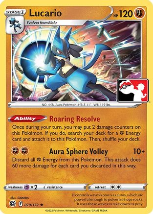 Prize Pack Series Cards /172 Lucario - 079/172 - Rare