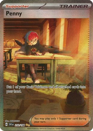SV01 Scarlet & Violet Base Set 252/198 Penny - Holofoil - Special Illustration Rare