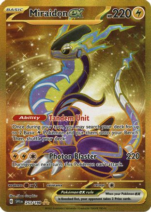 SV01 Scarlet & Violet Base Set 253/198 Miraidon ex - Holofoil - Hyper Rare