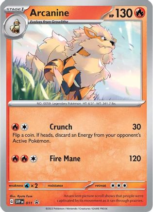SV Scarlet & Violet Promo Cards 011 Arcanine - Holofoil - Promo