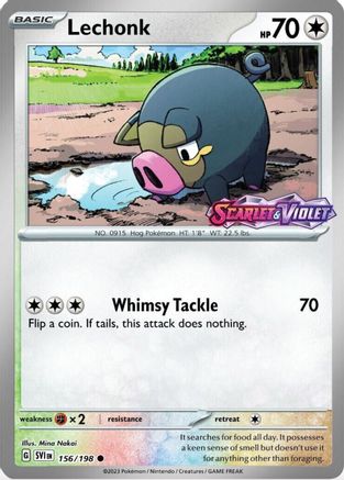 Miscellaneous Cards & Products 156/198 Lechonk - Reverse Holofoil - Common