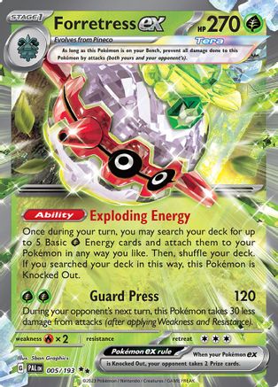 SV02 Paldea Evolved 005/193 Forretress ex - Holofoil - Double Rare