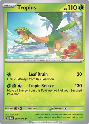 SV02 Paldea Evolved 007/193 Tropius - Common
