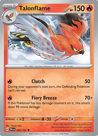 SV02 Paldea Evolved 030/193 Talonflame - Reverse Holofoil - Uncommon