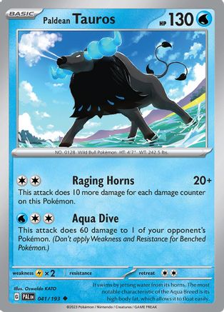 SV02 Paldea Evolved 041/193 Paldean Tauros - Uncommon