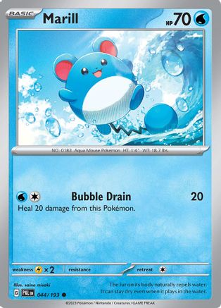 SV02 Paldea Evolved 044/193 Marill - Reverse Holofoil - Common