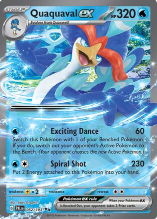 SV02 Paldea Evolved 052/193 Quaquaval ex - Holofoil - Double Rare