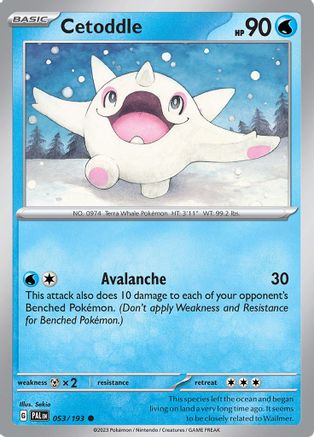 SV02 Paldea Evolved 053/193 Cetoddle - Reverse Holofoil - Common