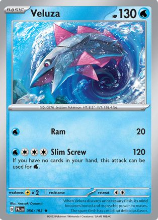 SV02 Paldea Evolved 056/193 Veluza - Reverse Holofoil - Rare