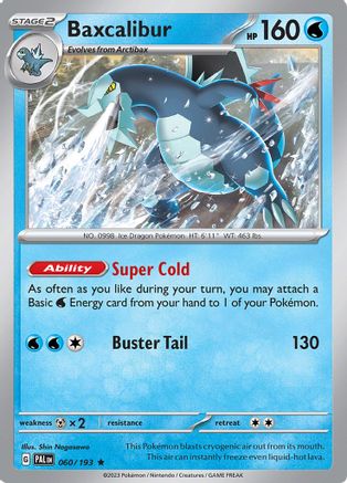 SV02 Paldea Evolved 060/193 Baxcalibur - Holofoil - Rare