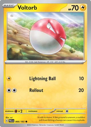 SV02 Paldea Evolved 066/193 Voltorb - Reverse Holofoil - Common