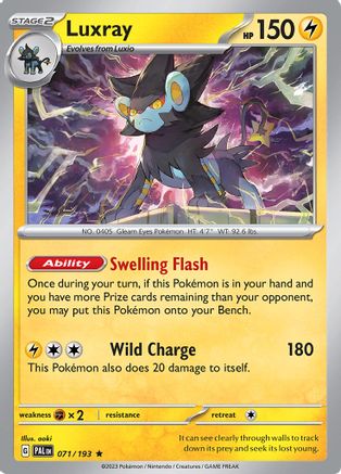 SV02 Paldea Evolved 071/193 Luxray - Holofoil - Rare