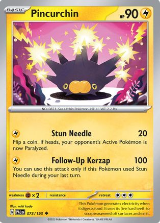 SV02 Paldea Evolved 073/193 Pincurchin - Uncommon